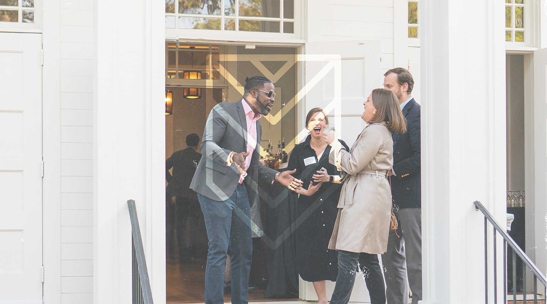 people in front of a building