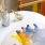 Paint palette with paints